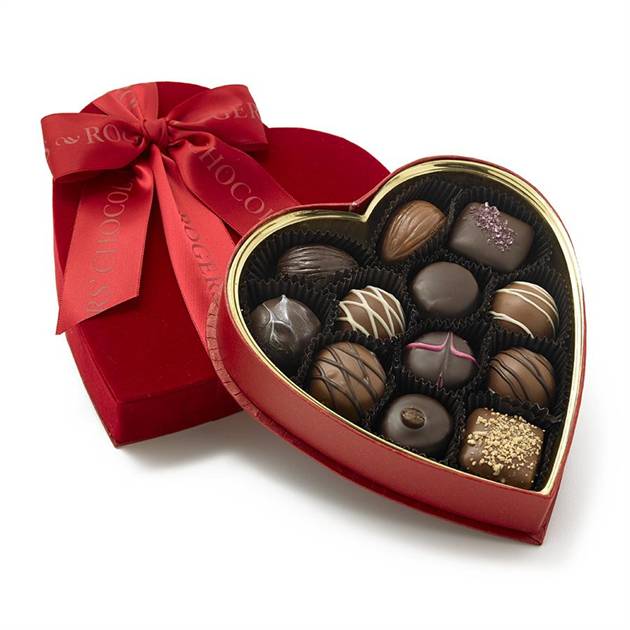 Rogers Satin Heart Chocolate Box